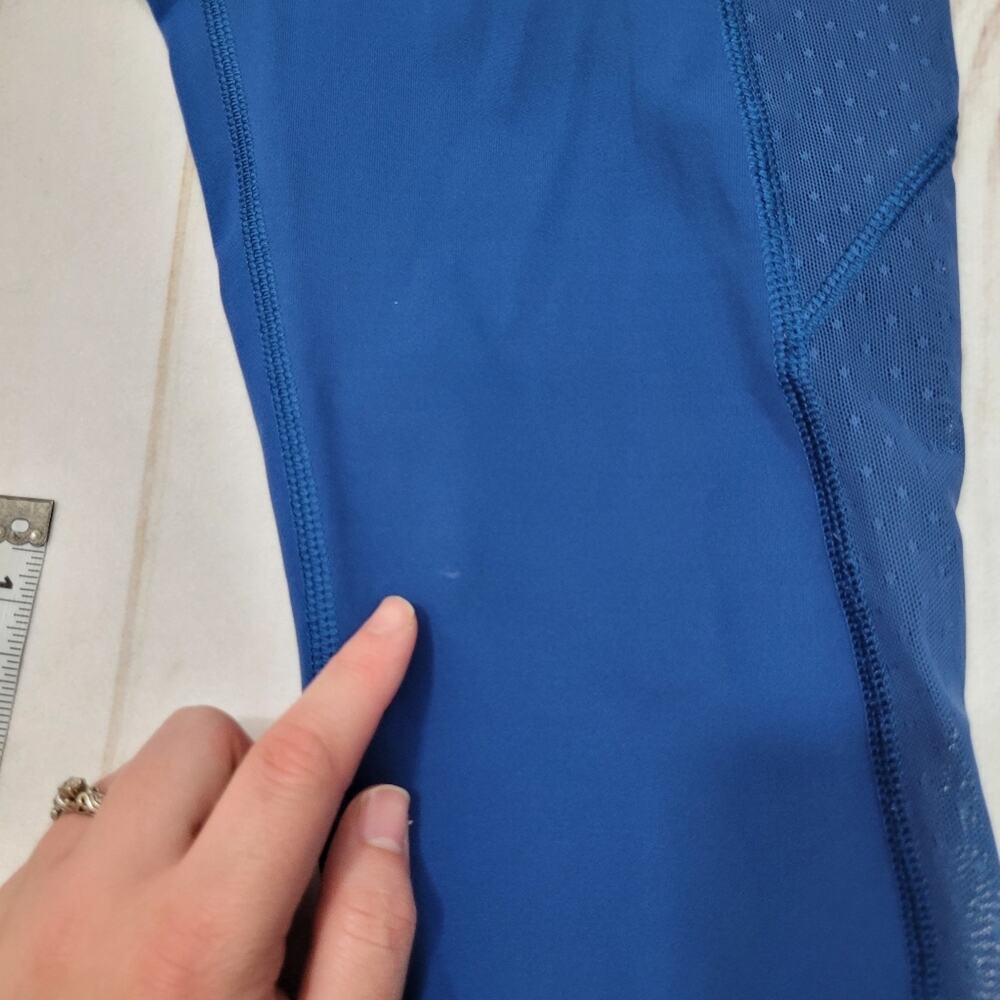 Lululemon bodycon crop mesh leggings Poseidon - Picture 5 of 10